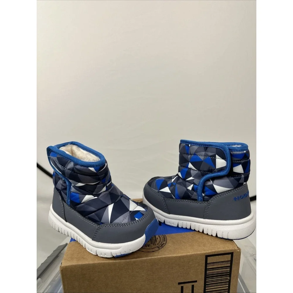 Toddler Winter/rain Cozy Faux Fur Boots Sz 9.5-10 (Europe Sz 26) Blue